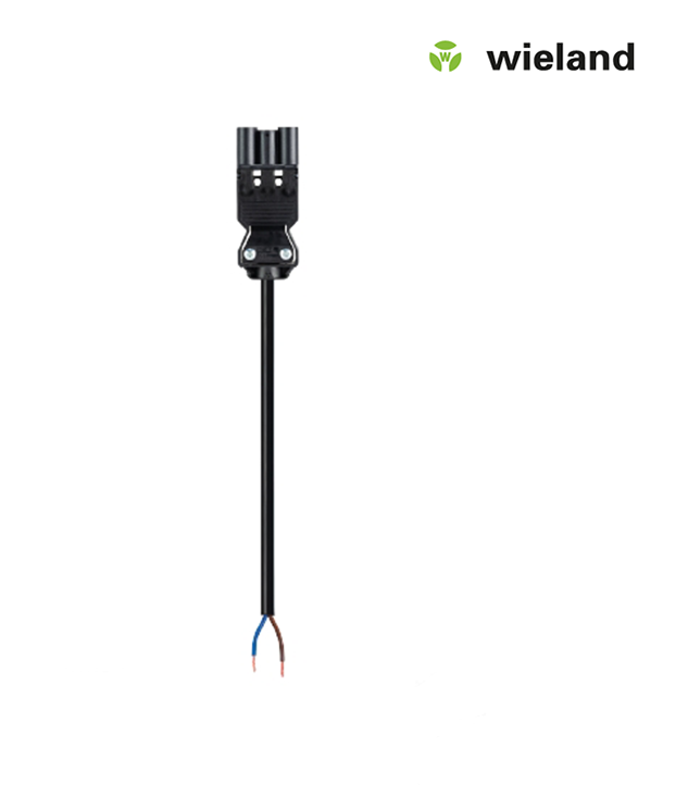 Wieland aansluitsnoer 2x 0,75mm2, 0,5M