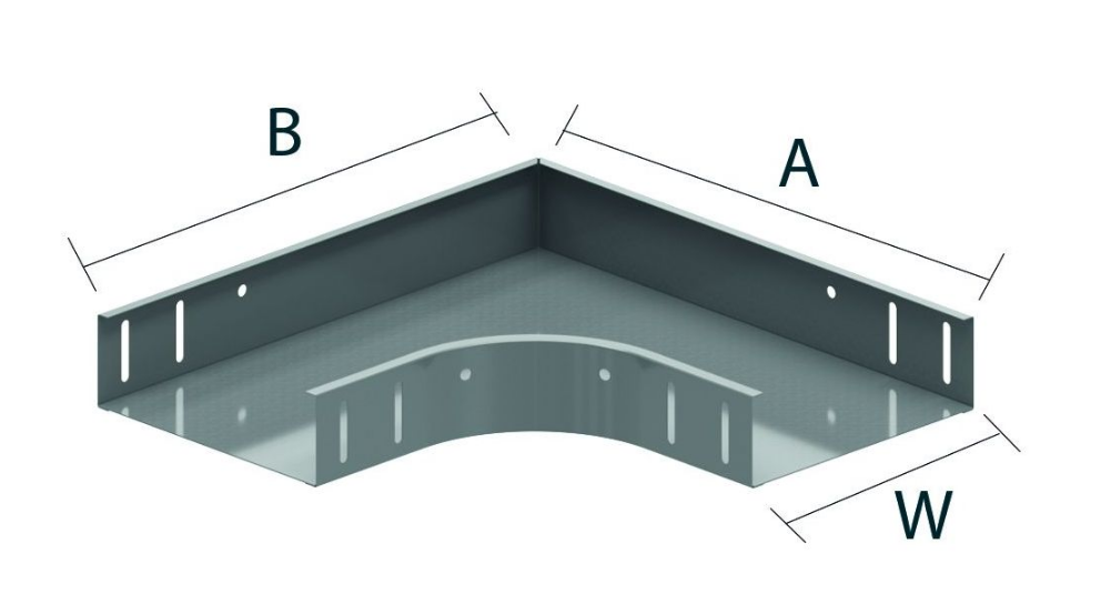 Horizontale bocht 90° h=60 b=200 sendzimir